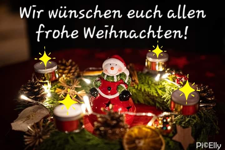 Wir wünschen euch allen frohe Weihnachten!